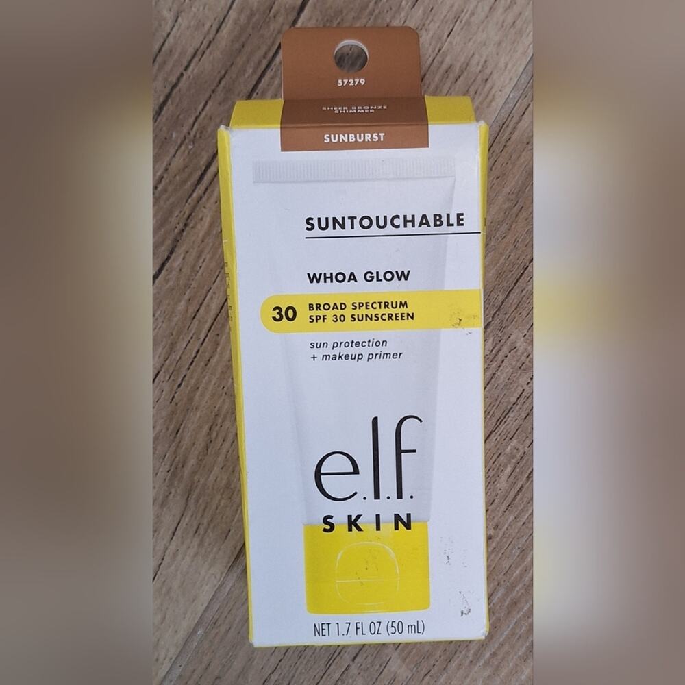 NIB Elf Skin Suntouchable Whoa Glow SPF 30 Sunscreen 1.7 Oz
